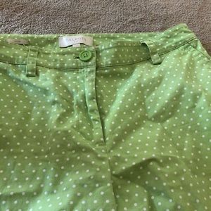 Super cute and classy green polka dot pants